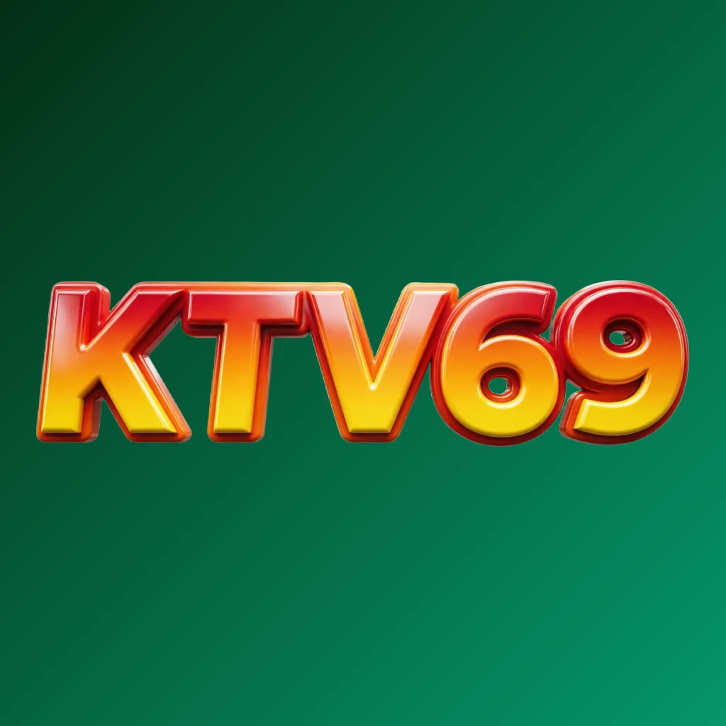 Vibrant KTV69 logo featuring bold heavy typography in bright red, yellow, and orange with a glossy 3D effect, designed as a wide horizontal rectangular wordmark on a transparent background for modern energetic branding